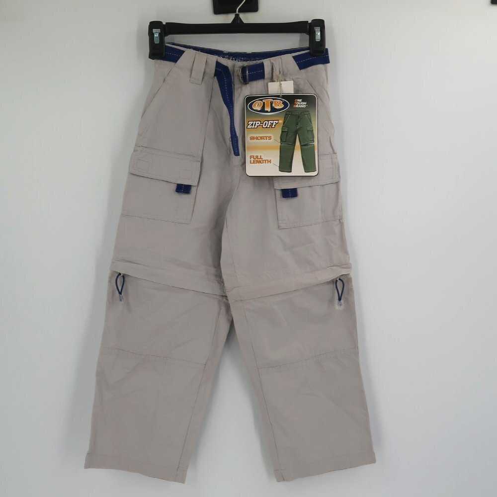 O.T.B. One Tough Brand Pants Zip off Shorts Size 8 Color Smoke NWT